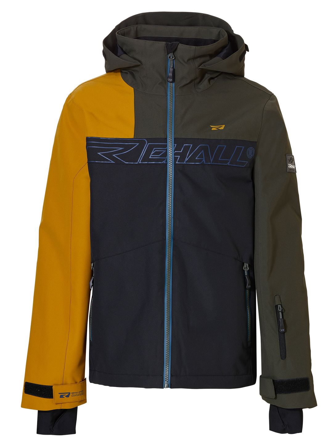 Rehall, Elton-R ski jacket kids Tobacco black, brown, grey 