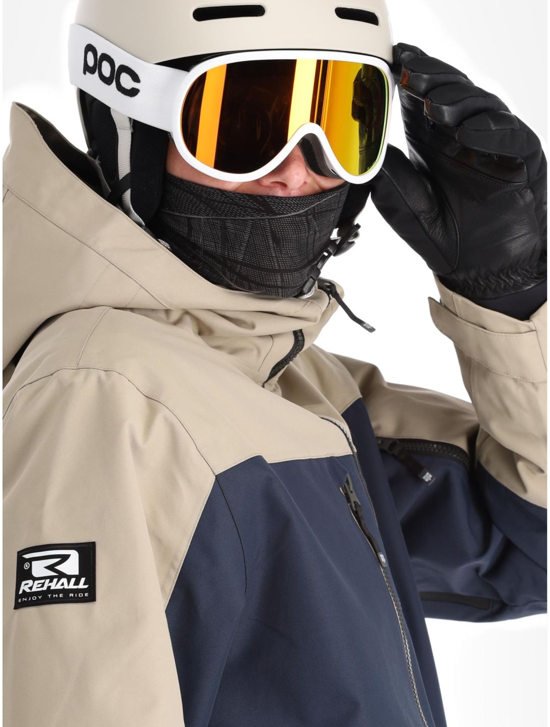 Rehall, Geri-R ski jacket men Stone beige, blue 