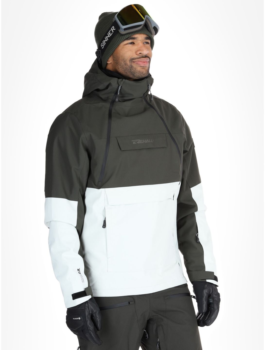 Rehall, Helicon-R ski jacket men Graphite grey, white 