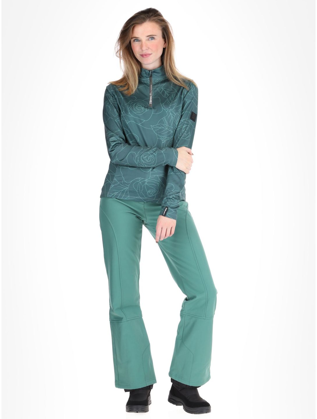 Rehall, Kimi-R pullover women Roses Smoke Pine green 