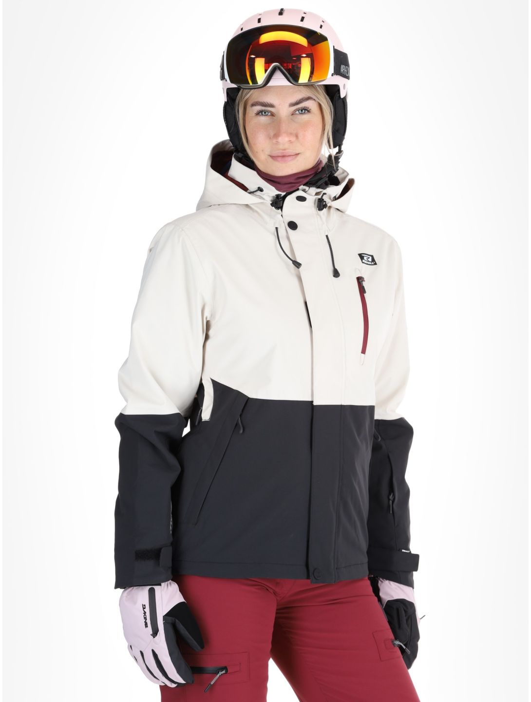 Rehall, Liza-R ski jacket women Moonbeam beige, black 