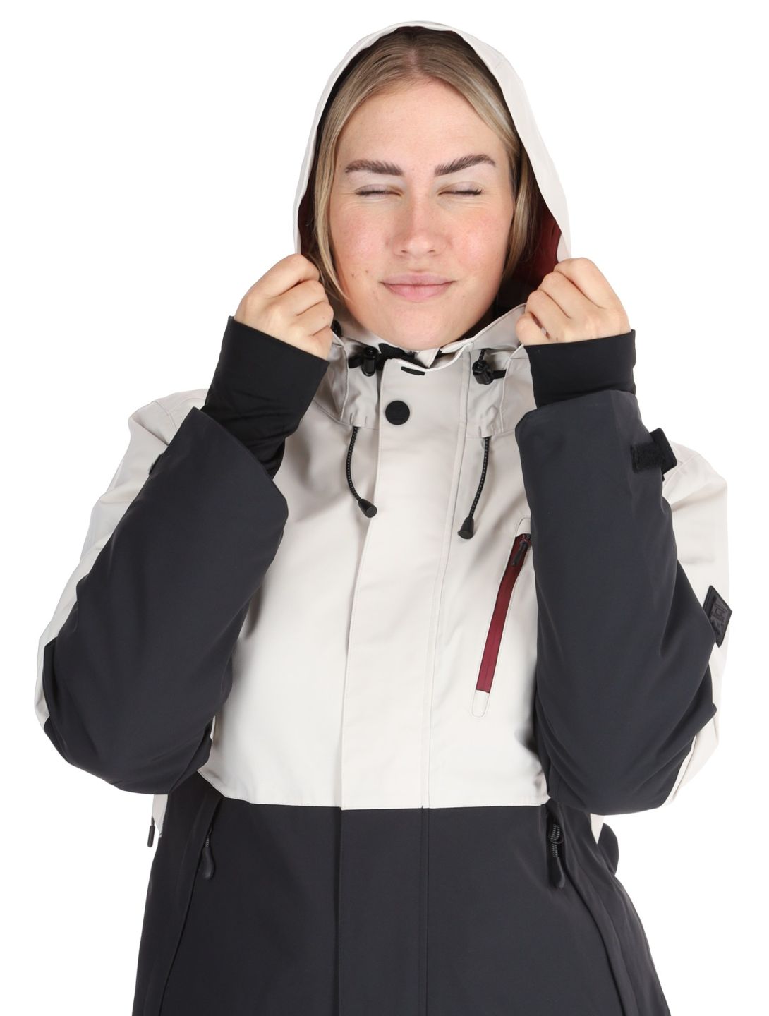 Rehall, Liza-R ski jacket women Moonbeam beige, black 