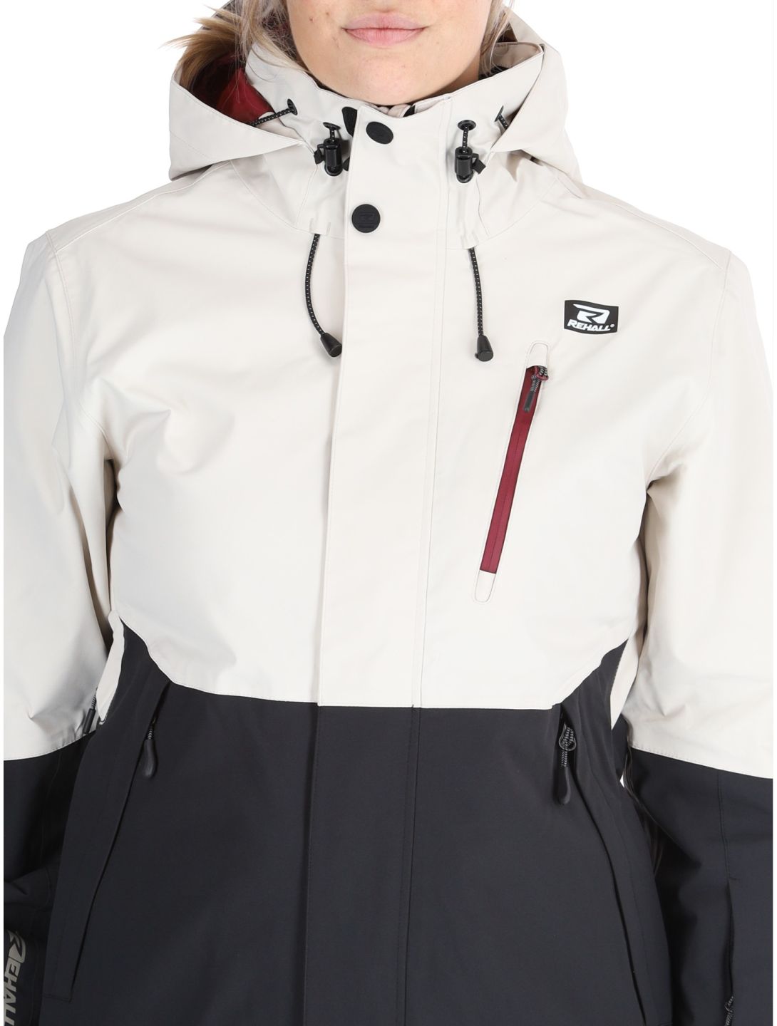 Rehall, Liza-R ski jacket women Moonbeam beige, black 