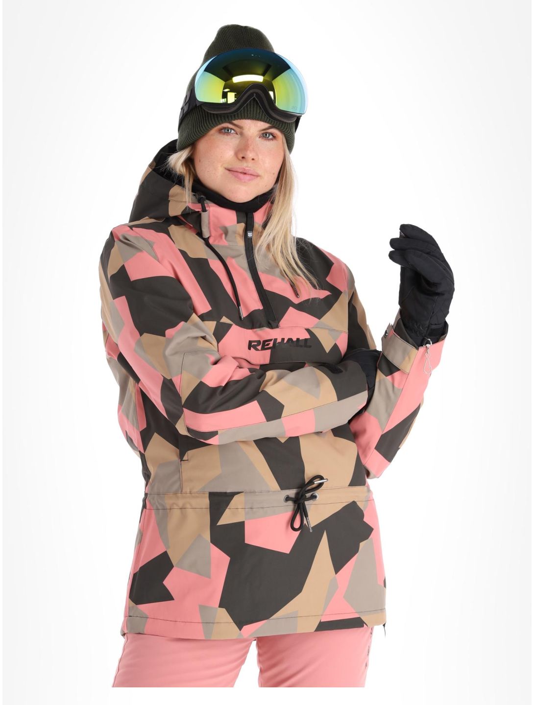 Rehall, Loiza-R winter anorak women Camo Rose pink 