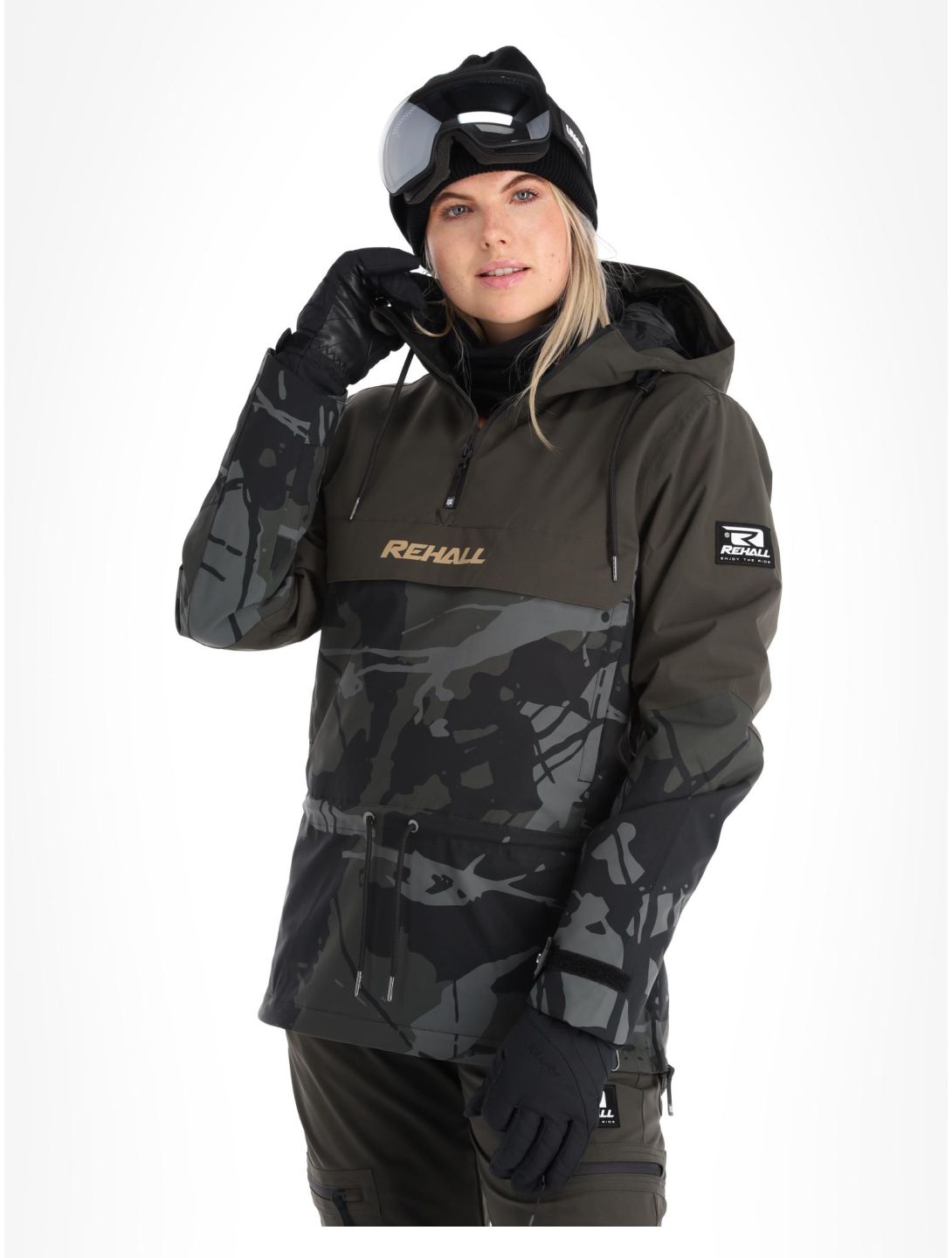 Rehall, Loiza-R winter anorak women Trashed Graphite grey 