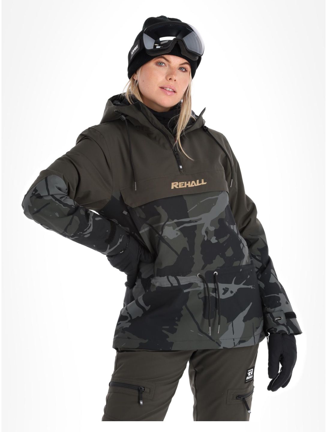 Rehall, Loiza-R winter anorak women Trashed Graphite grey 