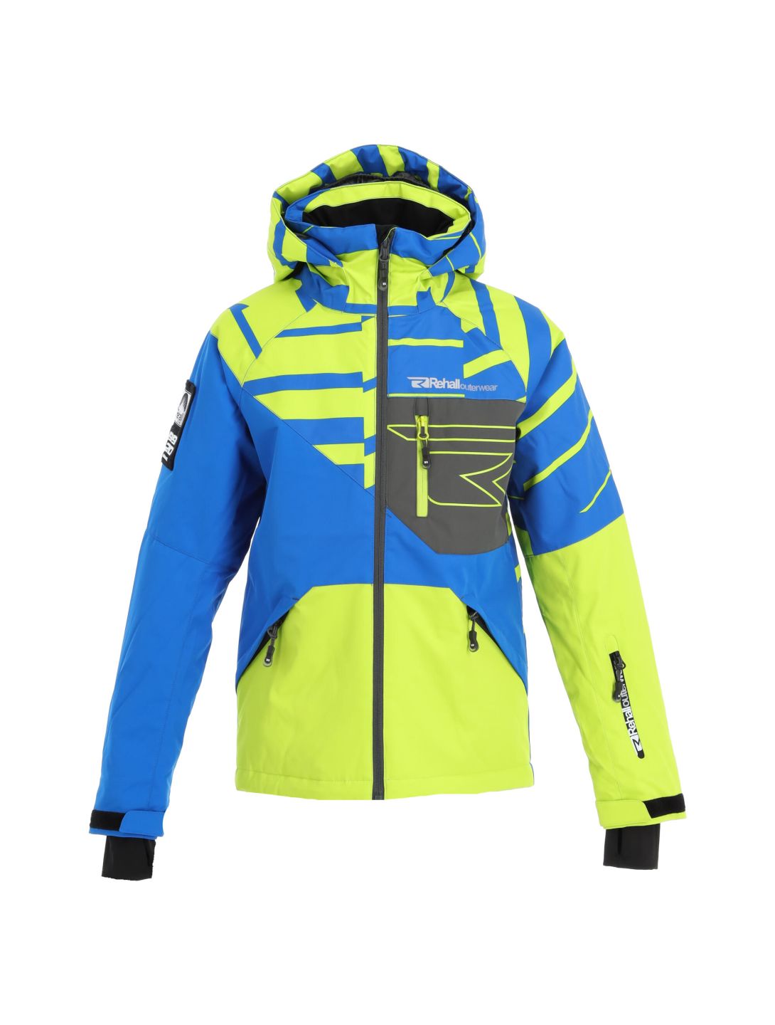 Rehall, Maine-R-Jr ski jacket kids slants lime green