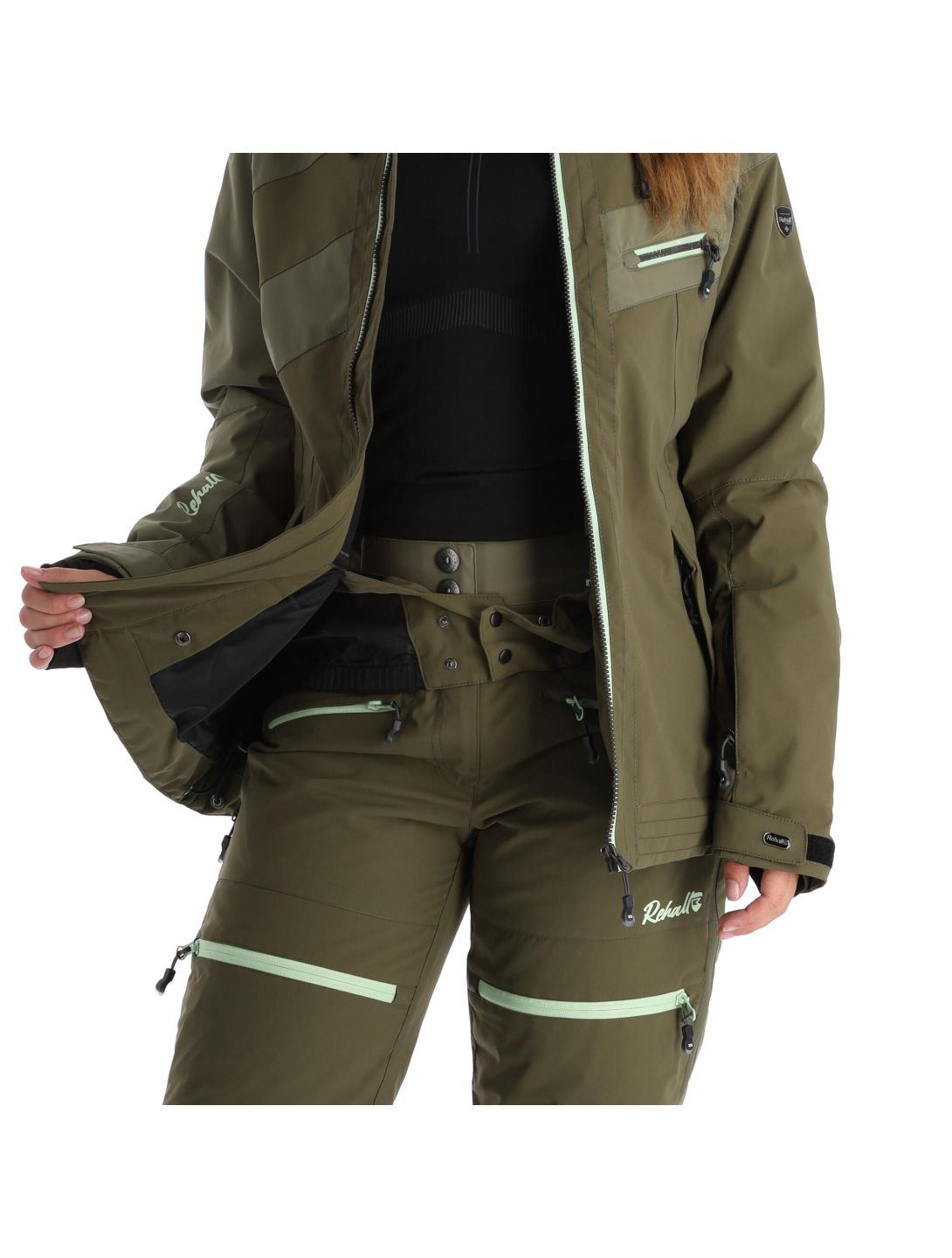 Rehall, Maus-R ski jacket women dusty olive green 