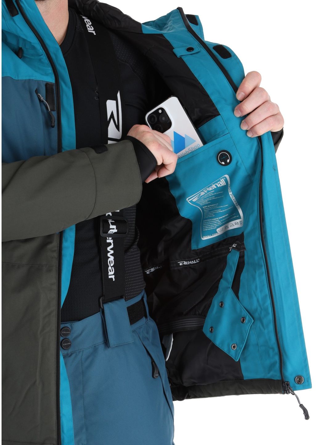 Rehall, Mayon-R ski jacket men Petrol green, grey 