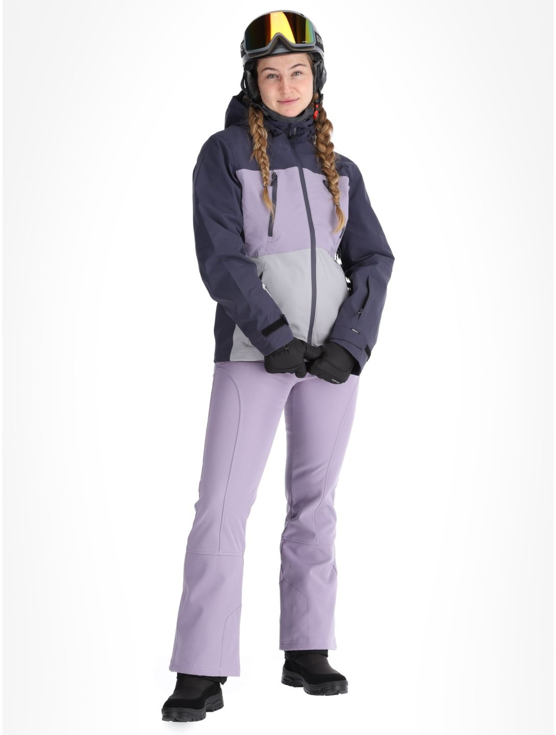 Rehall, Meave-R ski jacket women Graphite grey, purple 