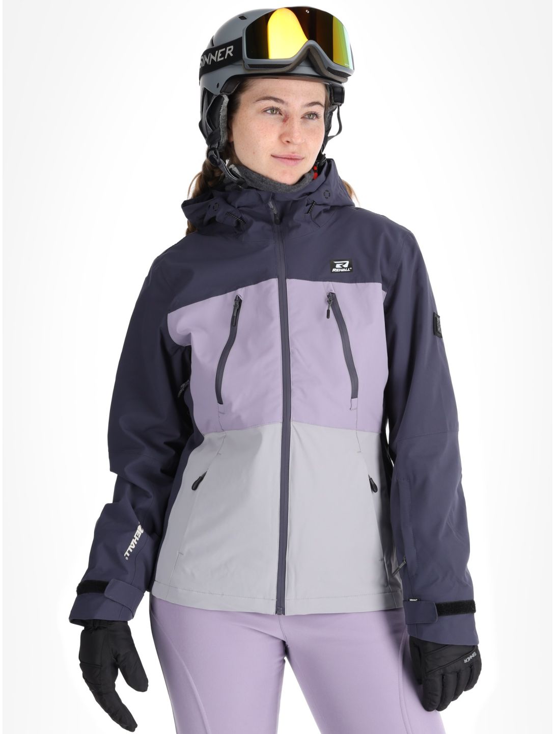 Rehall, Meave-R ski jacket women Graphite grey, purple 