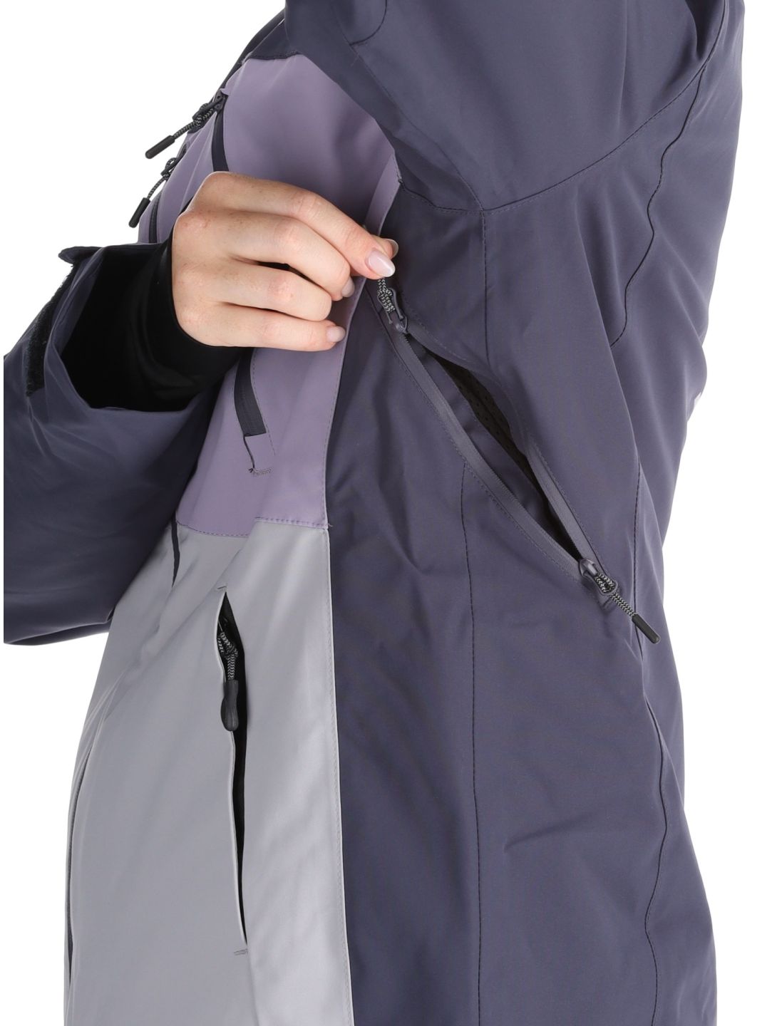 Rehall, Meave-R ski jacket women Graphite grey, purple 