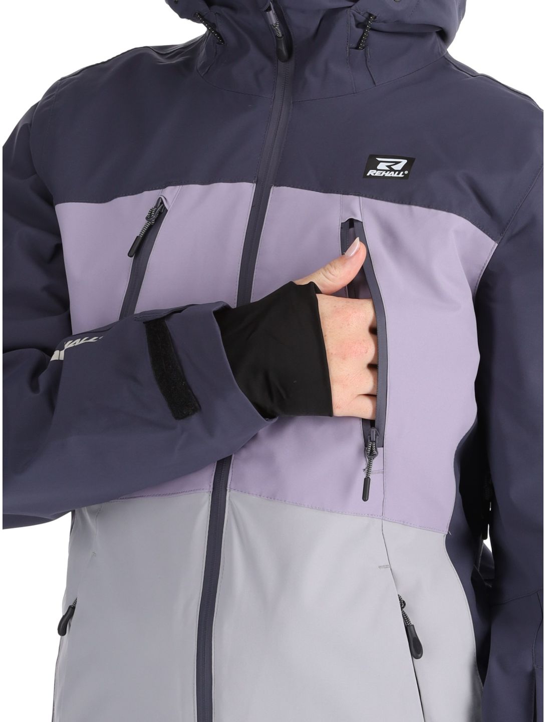 Rehall, Meave-R ski jacket women Graphite grey, purple 