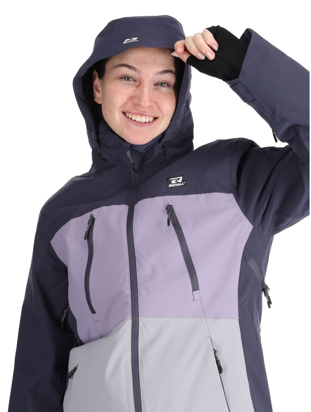 Rehall, Meave-R ski jacket women Graphite grey, purple 