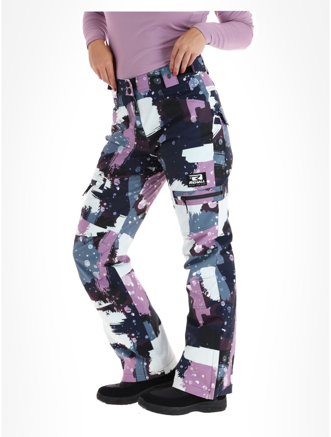 Rehall, Nori-R ski pants women Camo Abstract Lavender multicolor, purple 