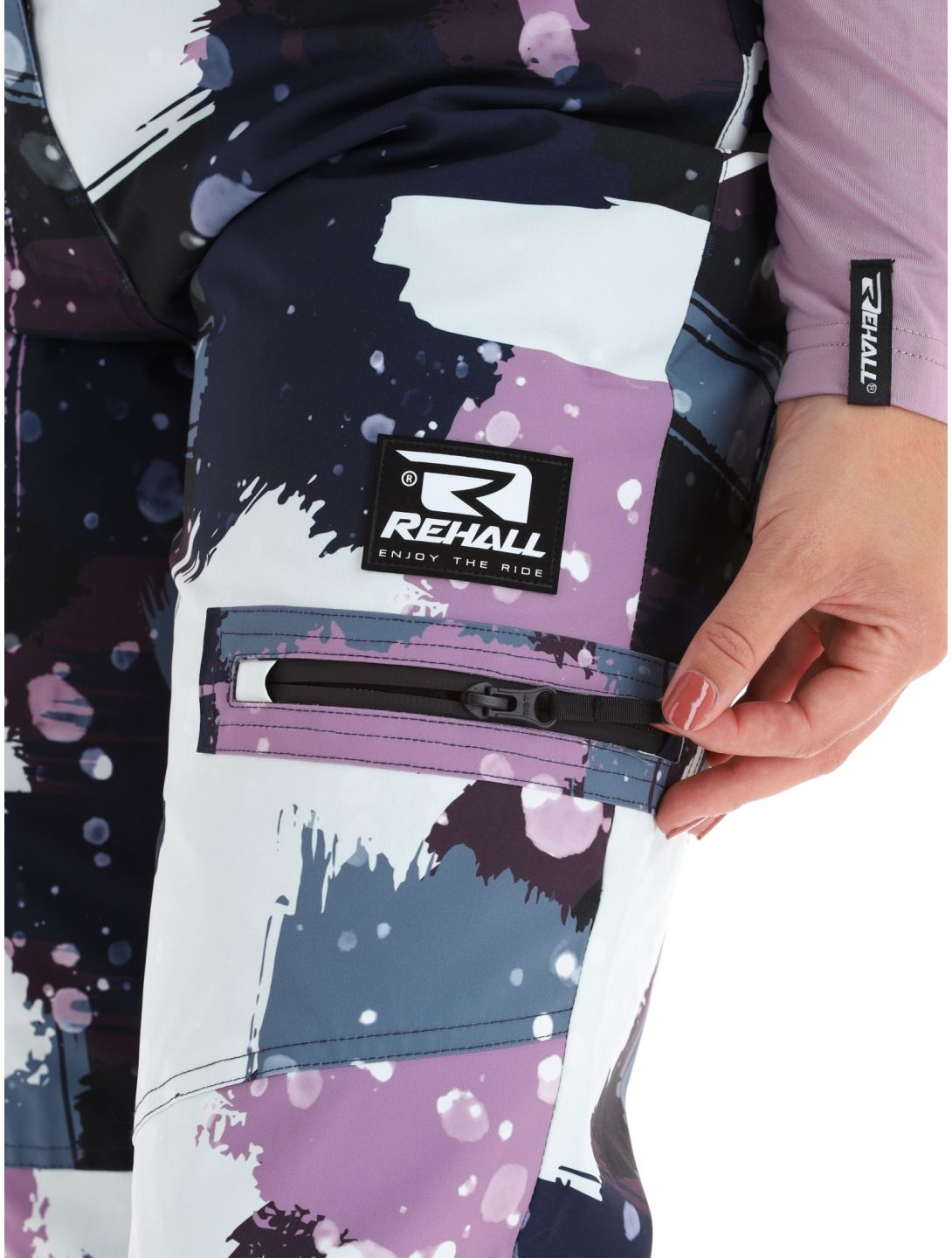 Rehall, Nori-R ski pants women Camo Abstract Lavender multicolor, purple 