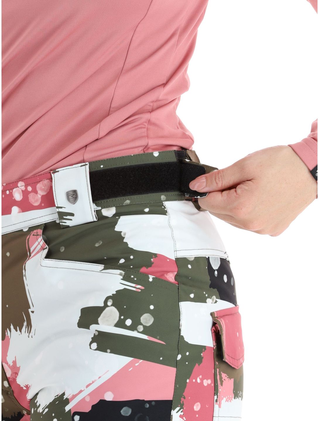 Rehall, Nori-R ski pants women Camo Abstract Rose multicolor, pink 