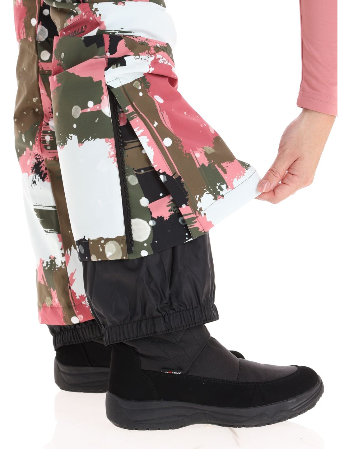 Rehall, Nori-R ski pants women Camo Abstract Rose multicolor, pink 