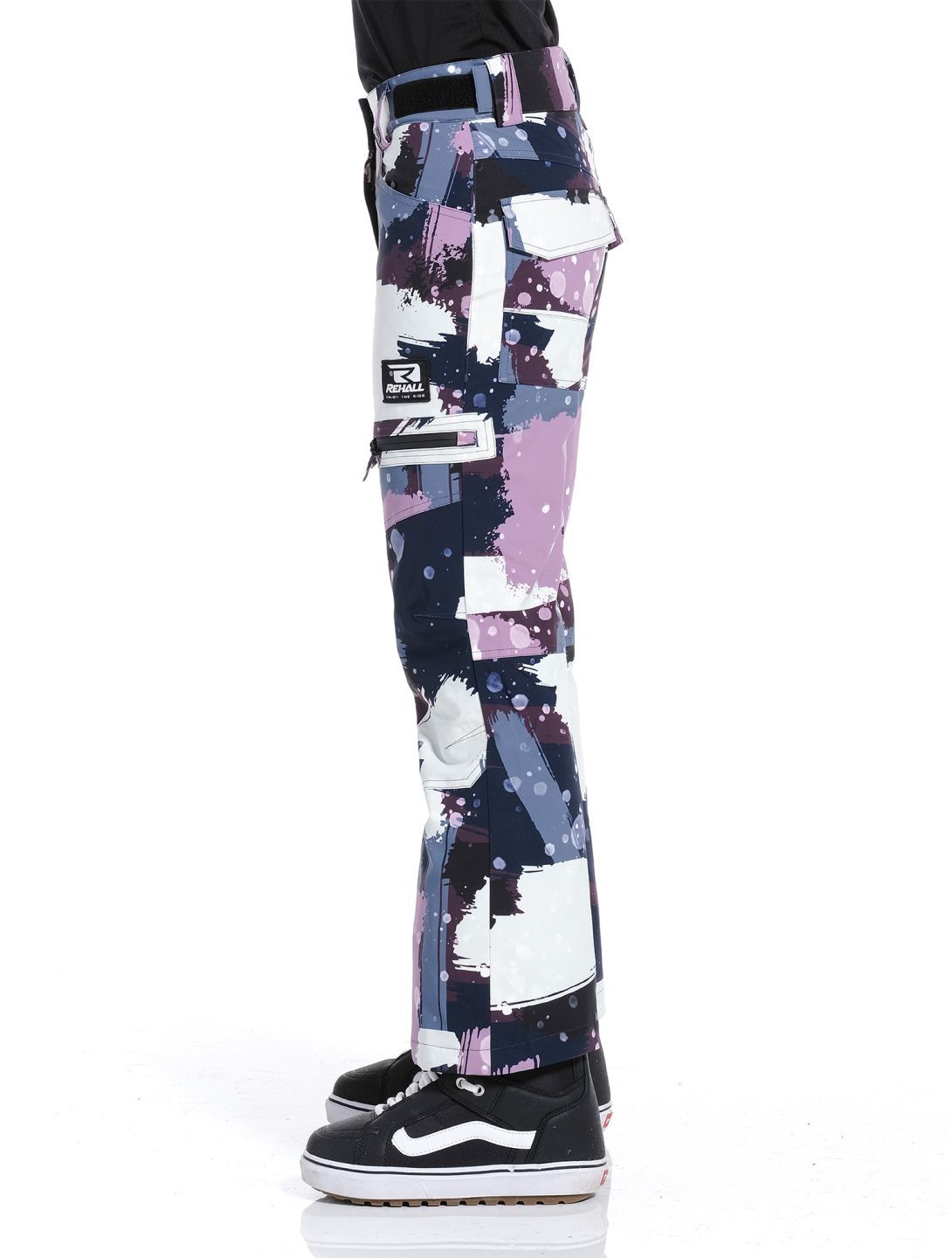 Rehall, Nori-R-Jr. ski pants kids Camo Abstract Lavender multicolor, purple 