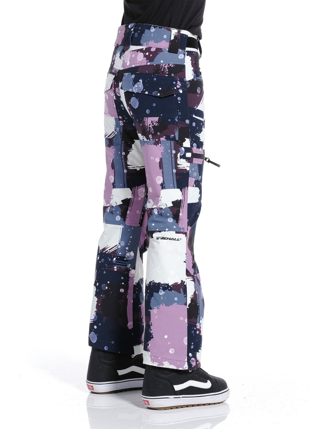 Rehall, Nori-R-Jr. ski pants kids Camo Abstract Lavender multicolor, purple 