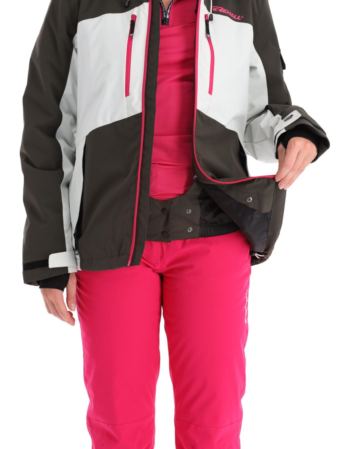 Rehall, Rome-R ski jacket women Graphite grey, white 