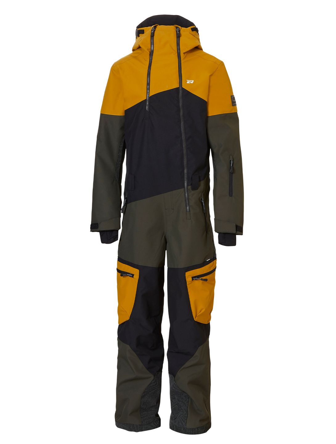 Rehall, Siddley-R ski suit kids Tobacco black, brown, grey 