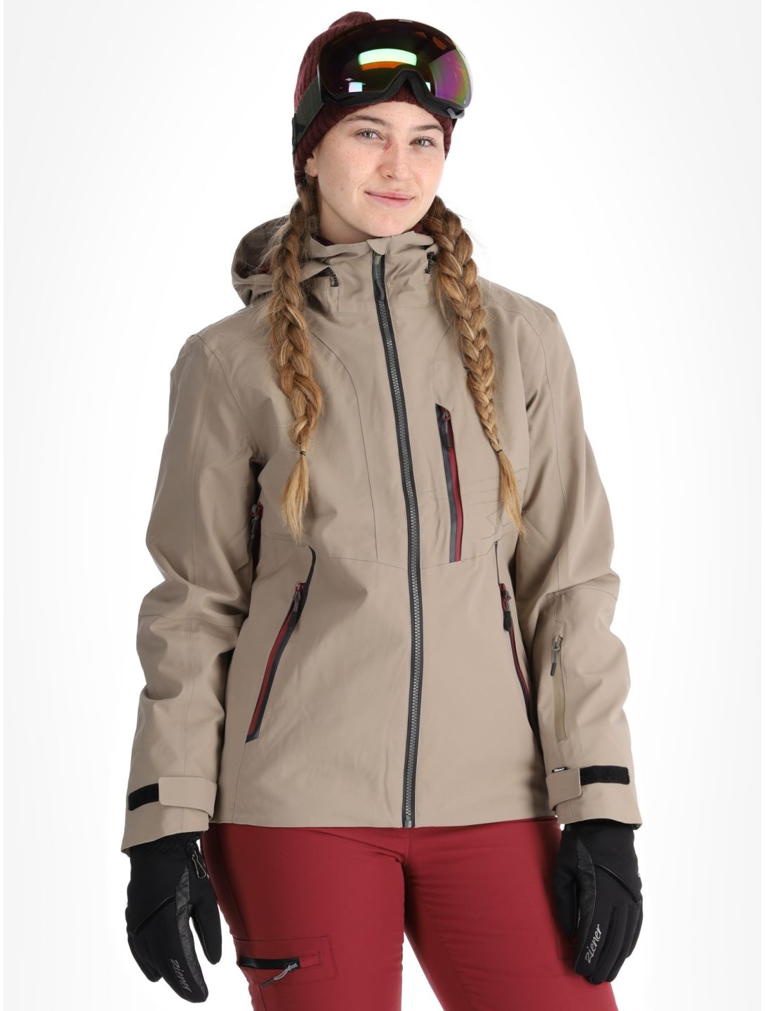 Rehall, Skye-R ski jacket women Brindle beige 