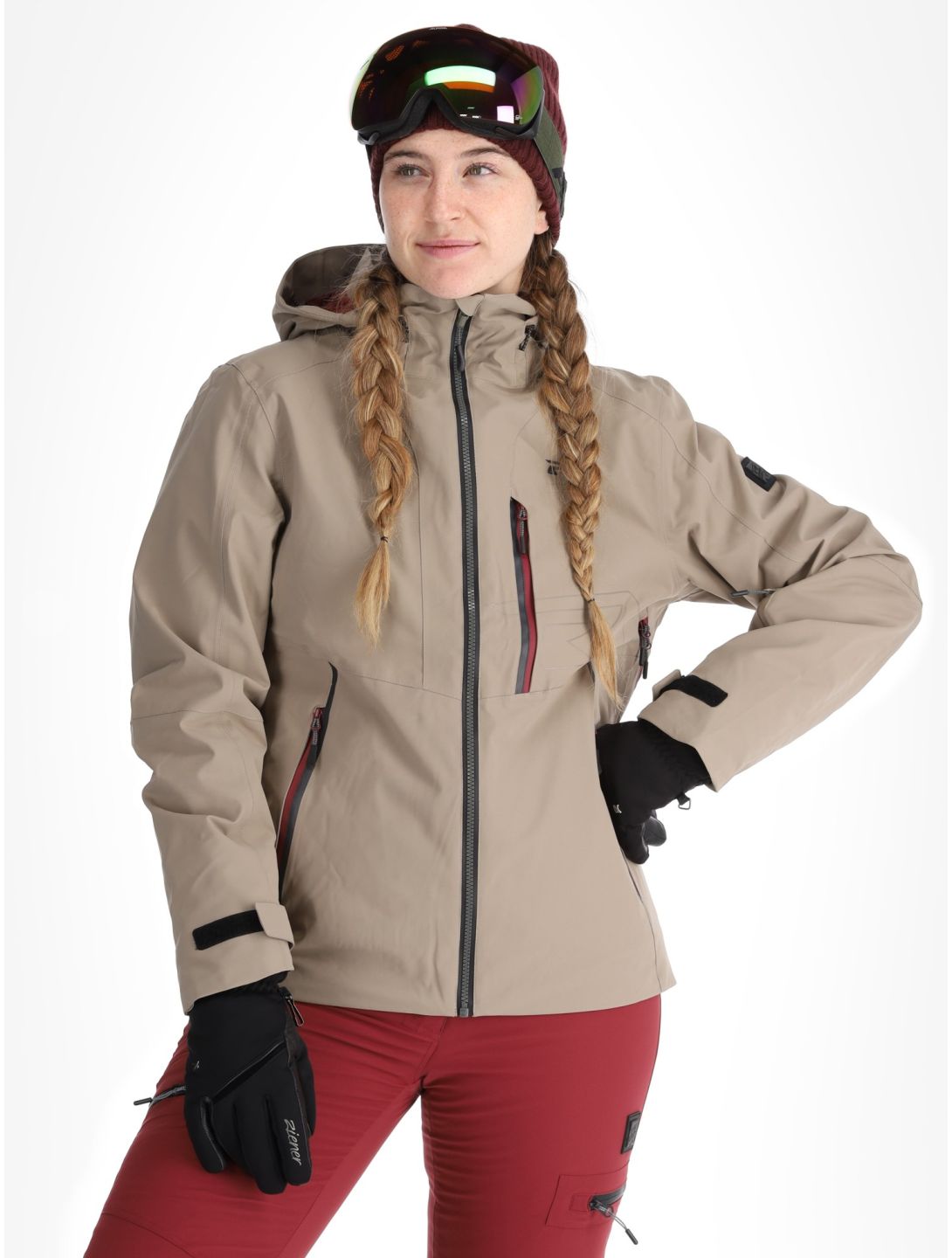 Rehall, Skye-R ski jacket women Brindle beige 