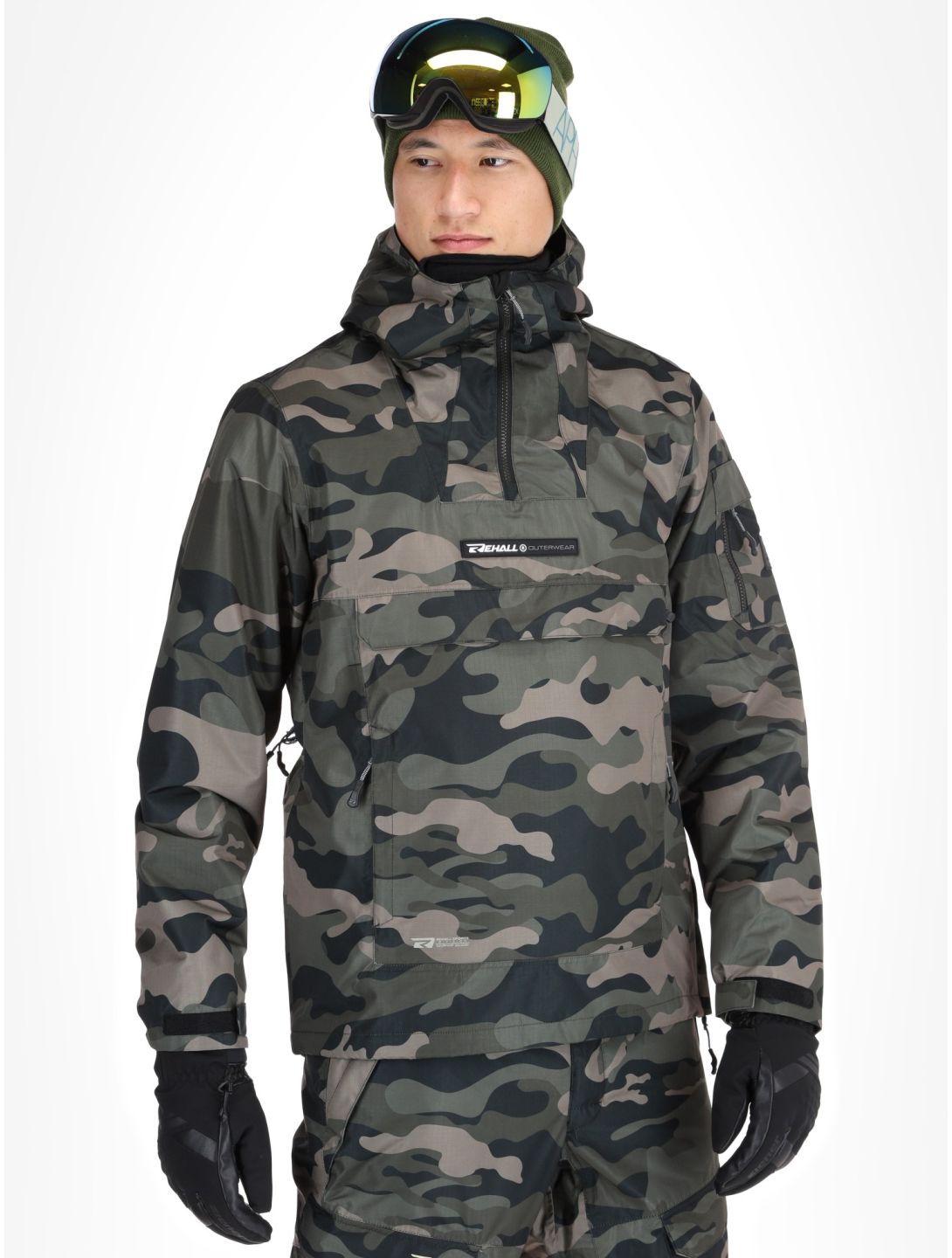 Rehall, Tabor-R winter anorak men Camo Black black 