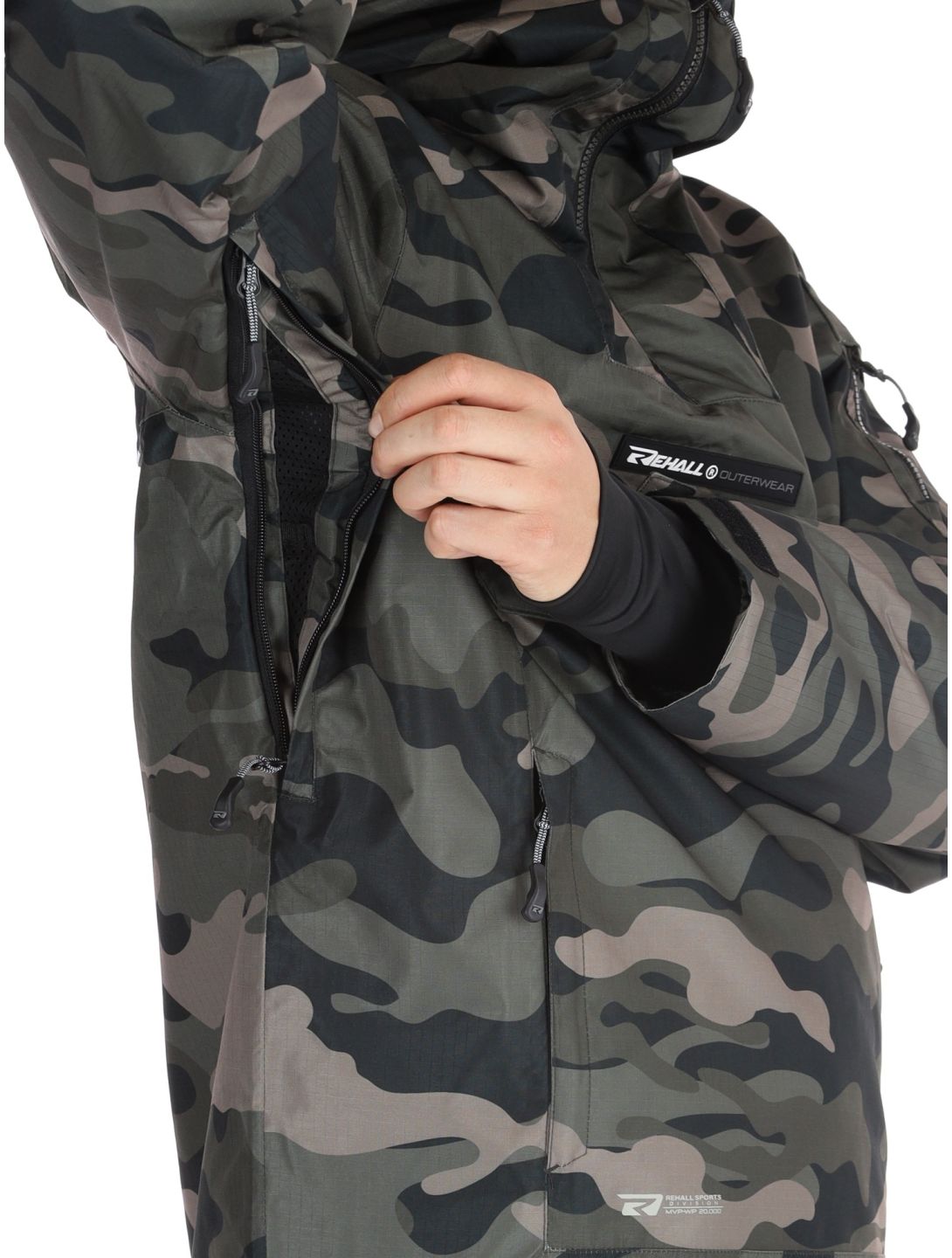 Rehall, Tabor-R winter anorak men Camo Black black 