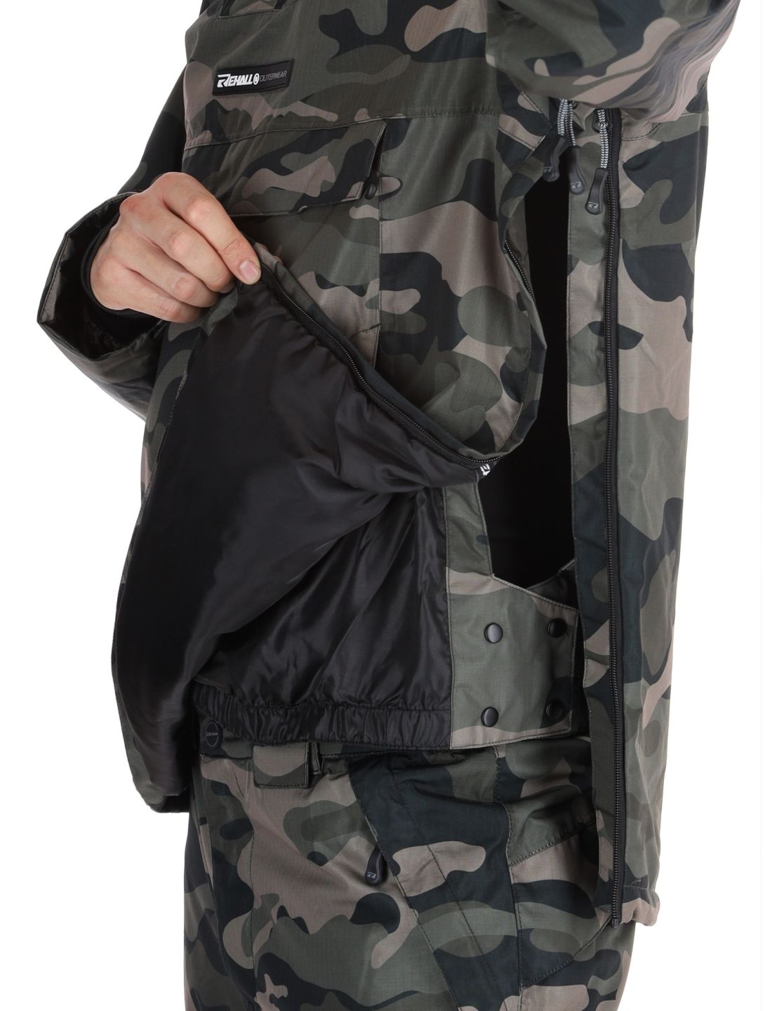 Rehall, Tabor-R winter anorak men Camo Black black 