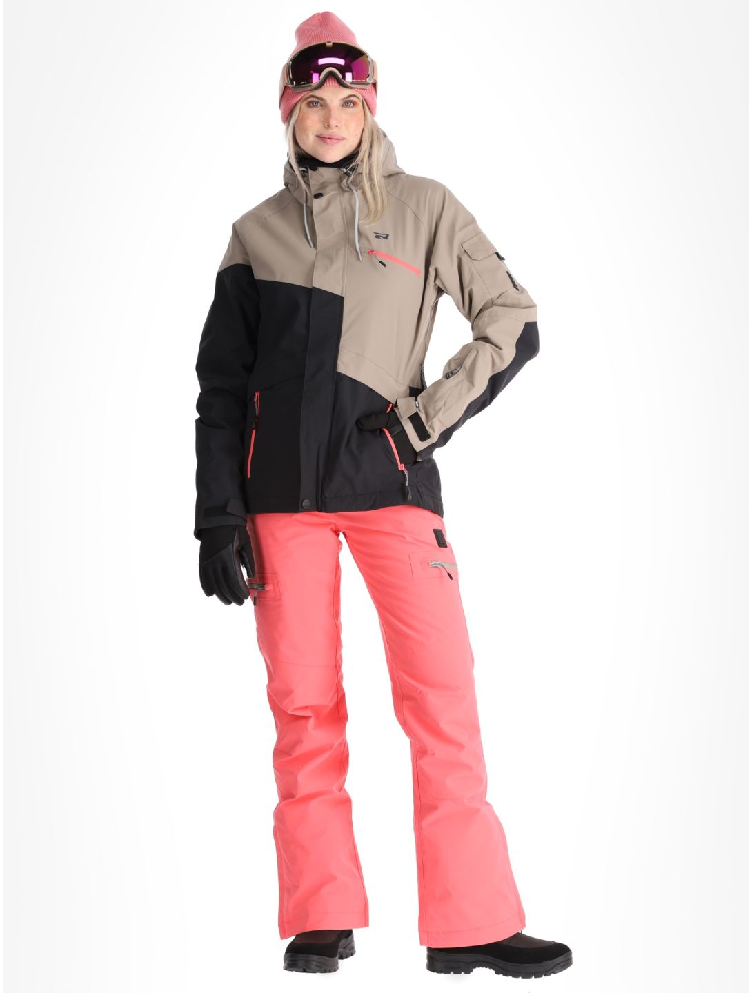 Rehall, Tasha-R ski jacket women Brindle beige 