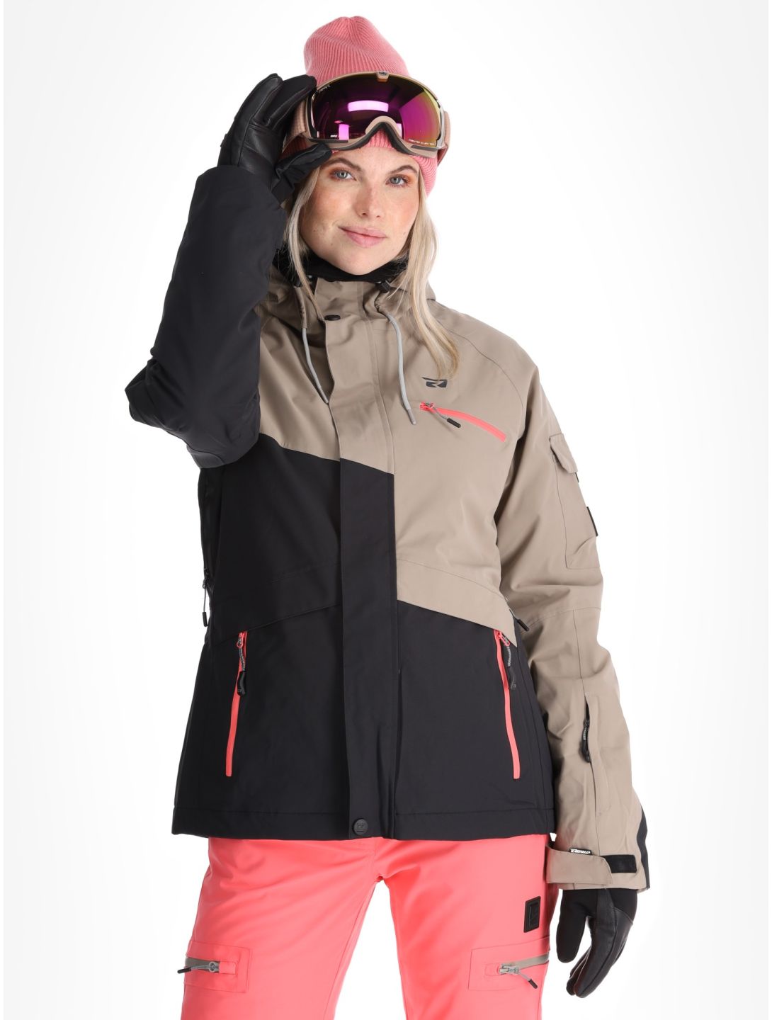 Rehall, Tasha-R ski jacket women Brindle beige 