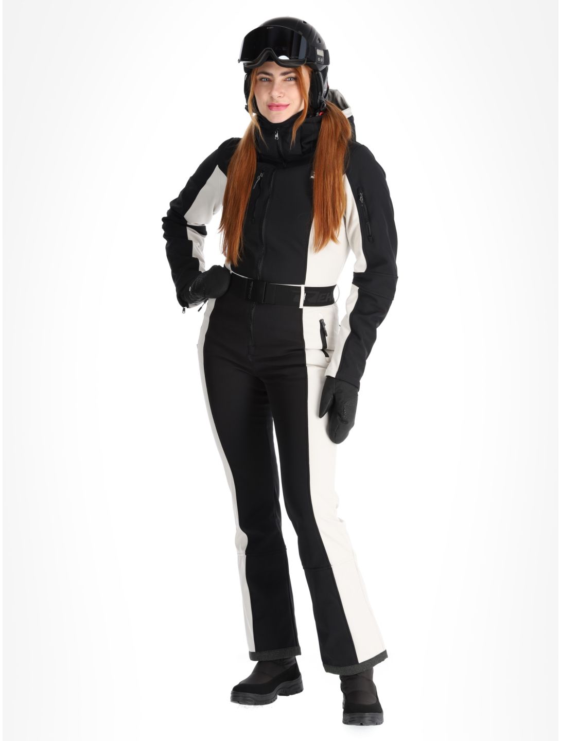 Rehall, Teddie-R ski suit women Moonbeam beige, black 