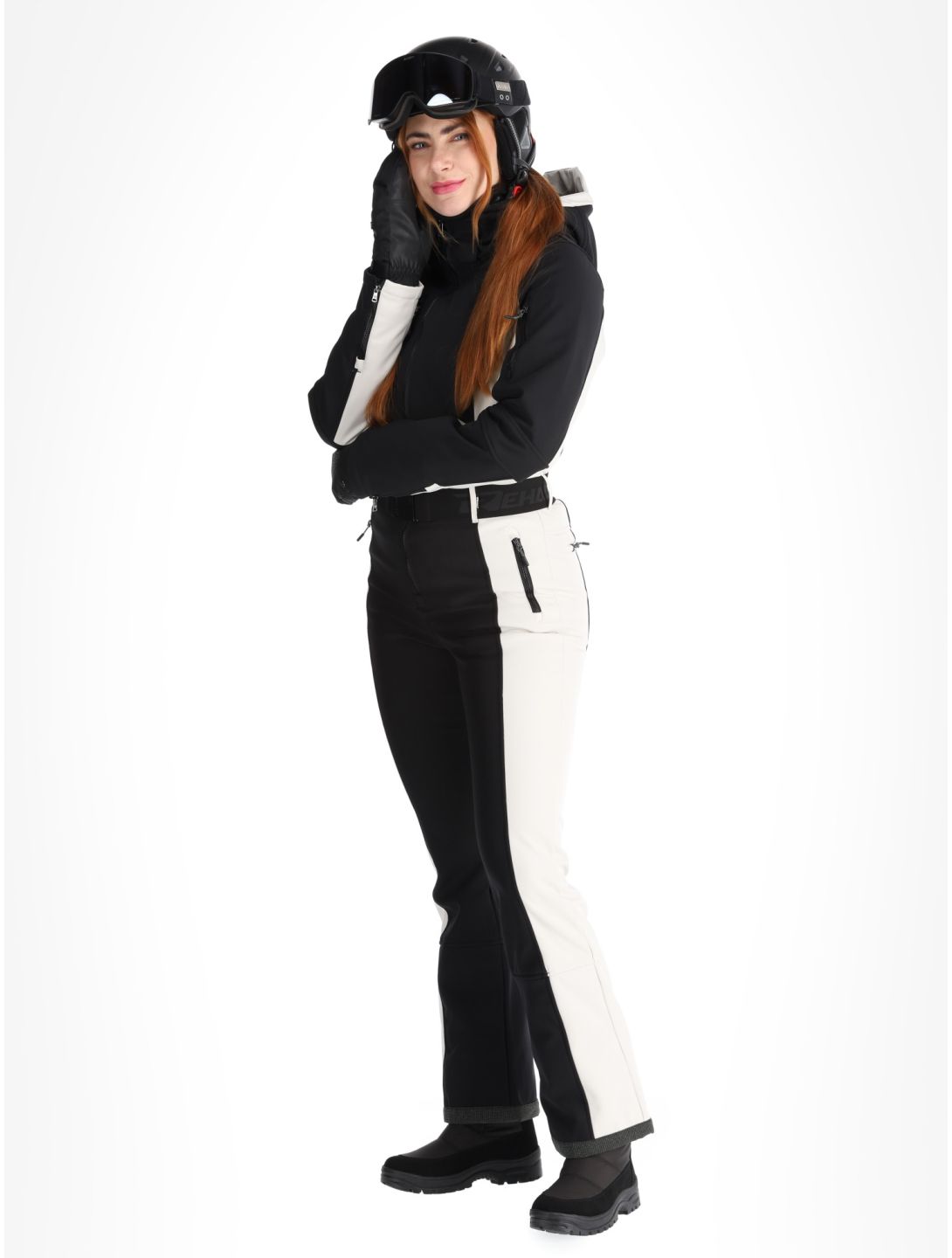 Rehall, Teddie-R ski suit women Moonbeam beige, black 