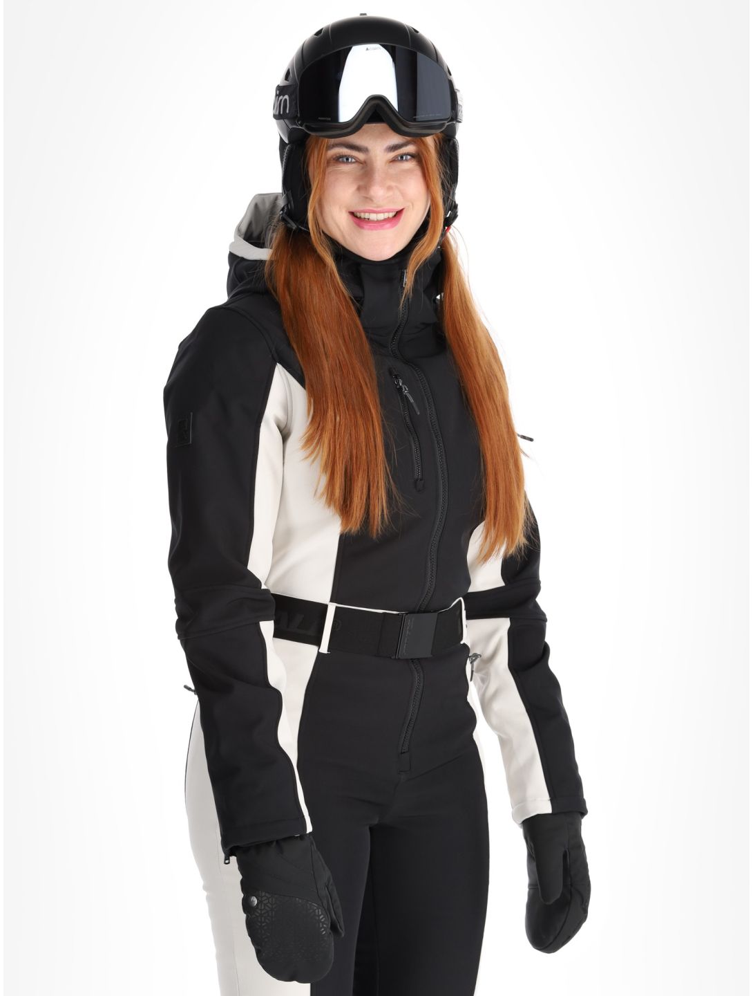 Rehall, Teddie-R ski suit women Moonbeam beige, black 