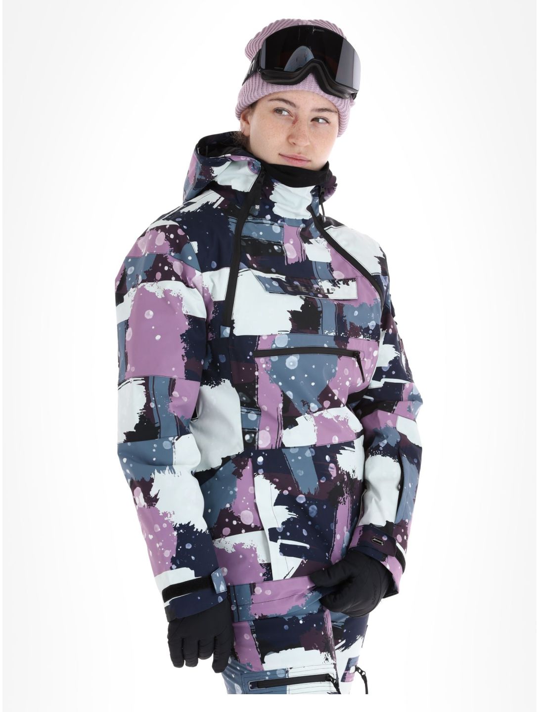 Rehall, Vie-R ski jacket women Camo Abstract Lavender multicolor, purple 