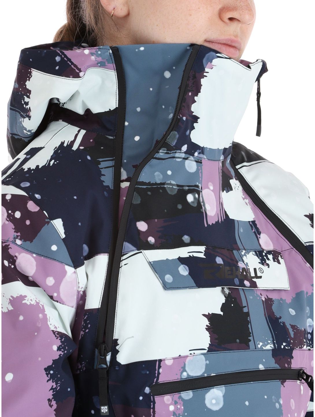 Rehall, Vie-R ski jacket women Camo Abstract Lavender multicolor, purple 