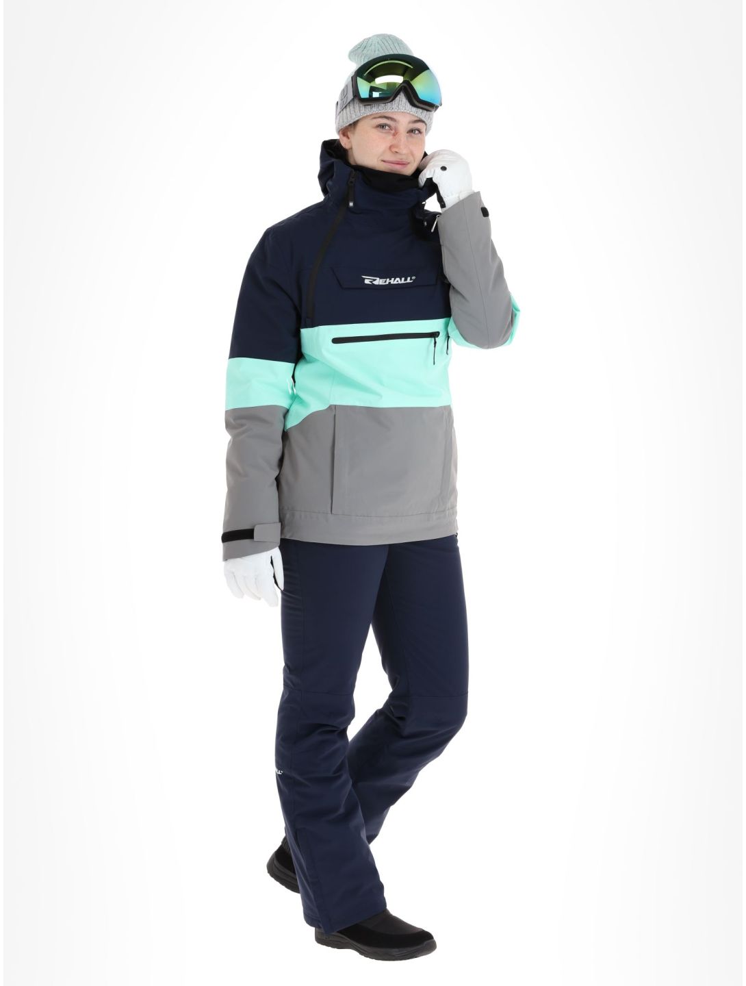 Rehall, Vie-R ski jacket women Navy blue, grey 