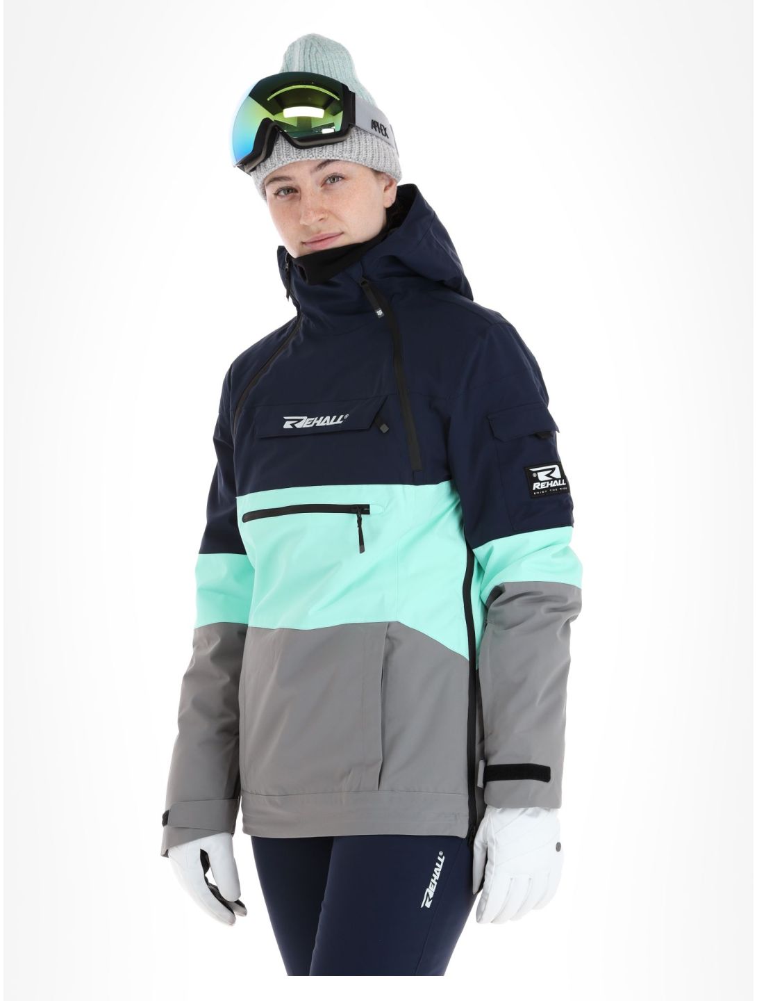 Rehall, Vie-R ski jacket women Navy blue, grey 