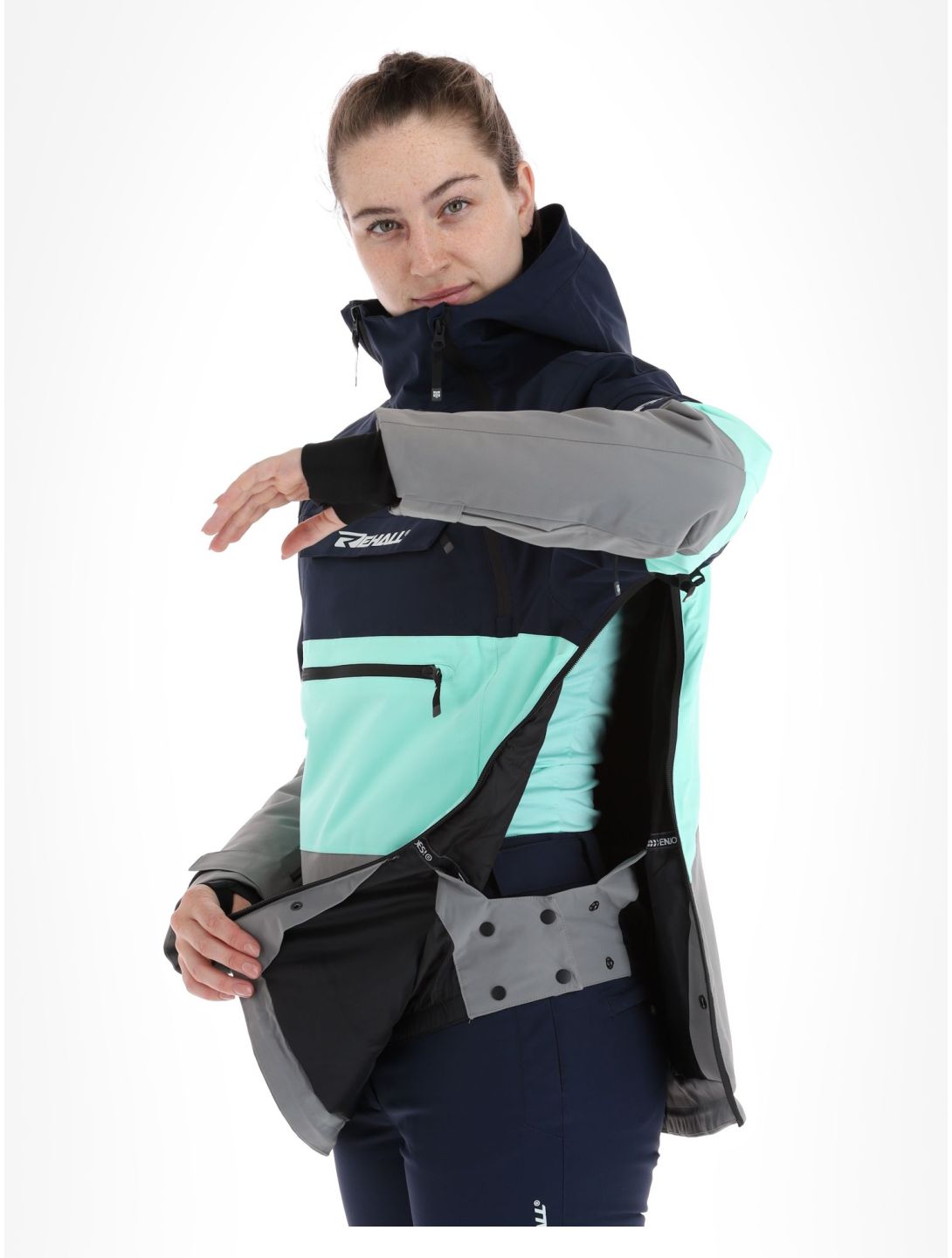 Rehall, Vie-R ski jacket women Navy blue, grey 