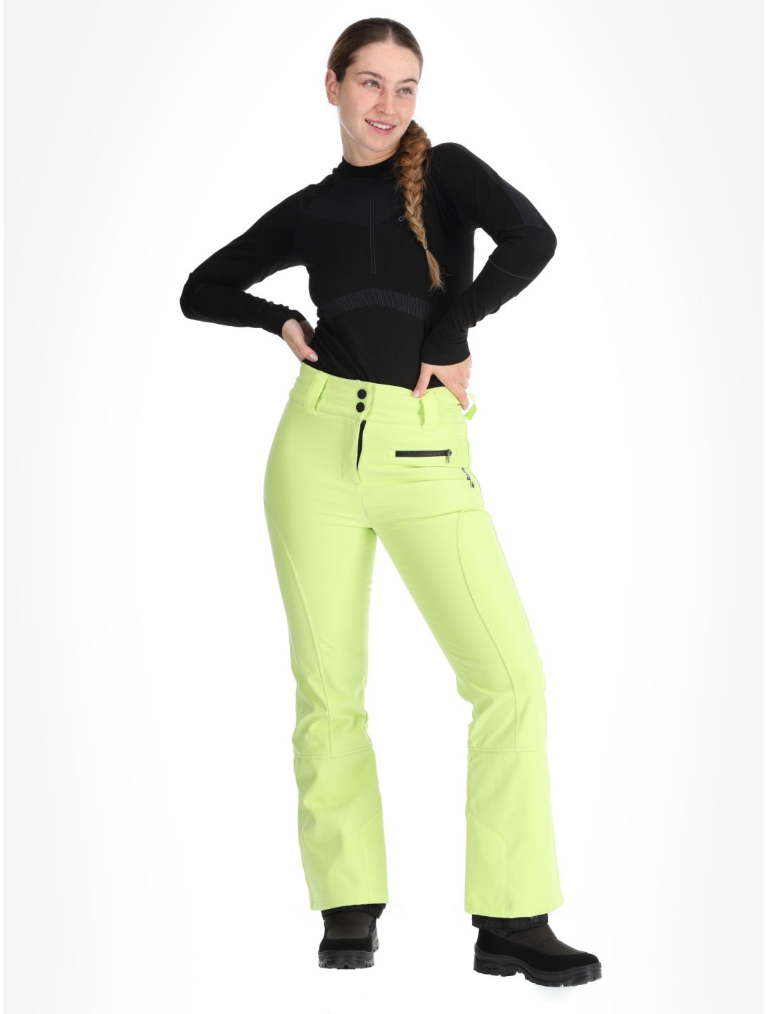 Rehall, Yves-R softshell ski pants women Sharp Green green 