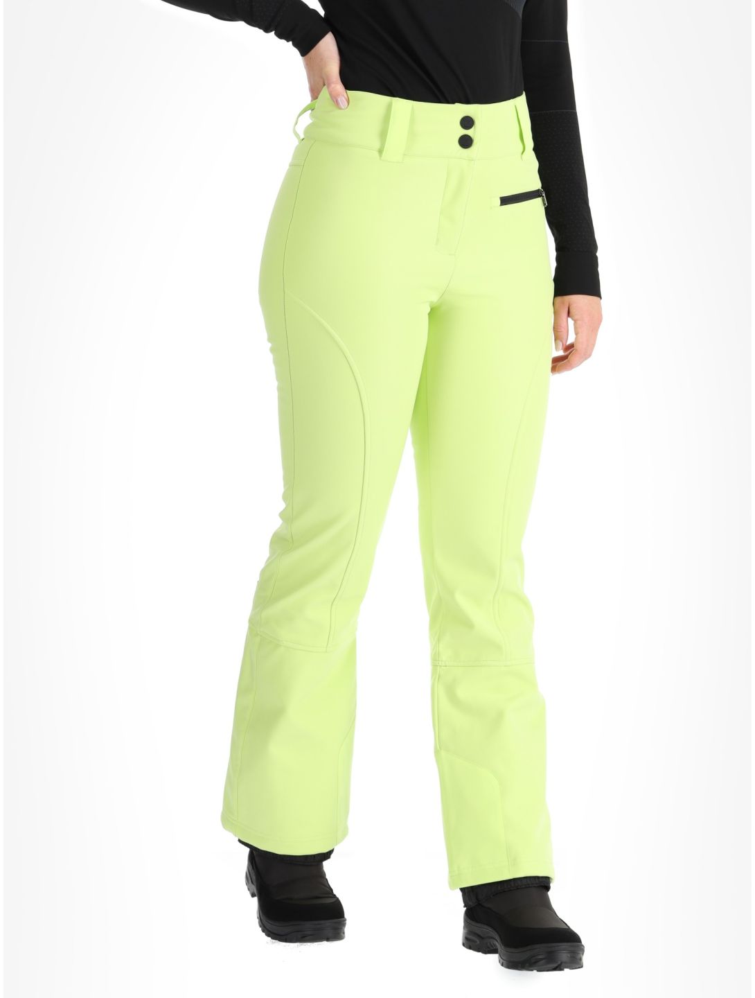 Rehall, Yves-R softshell ski pants women Sharp Green green 