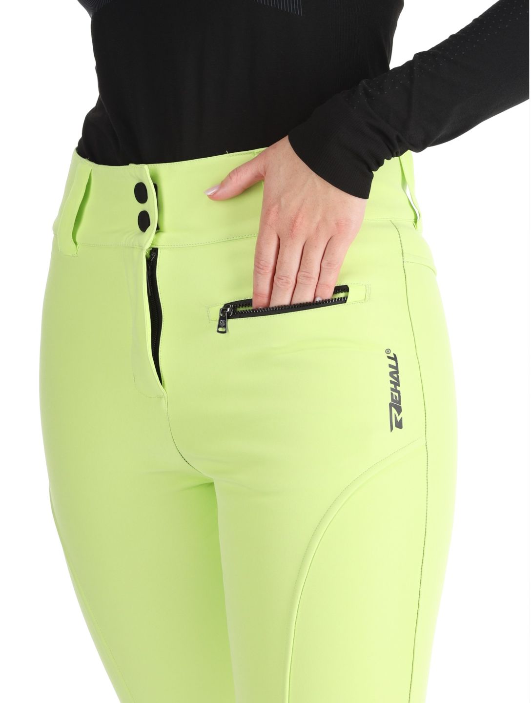 Rehall, Yves-R softshell ski pants women Sharp Green green 