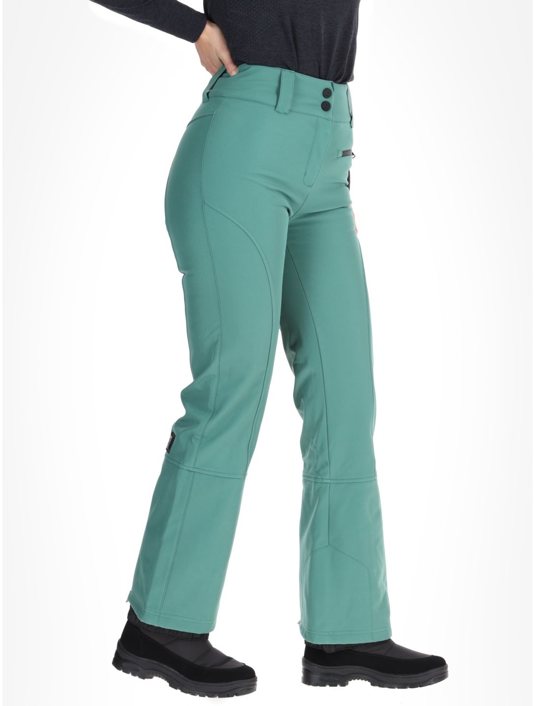 Rehall, Yves-R softshell ski pants women Smoke Pine green 