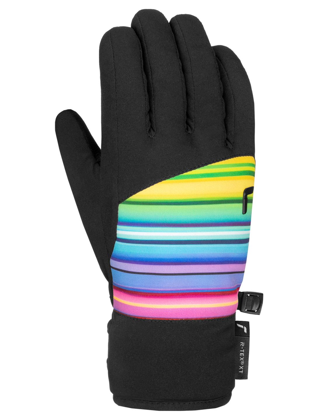 Reusch, Beatrix R-TEX® XT ski gloves kids Black / Multicolour Lines black, multicolor 