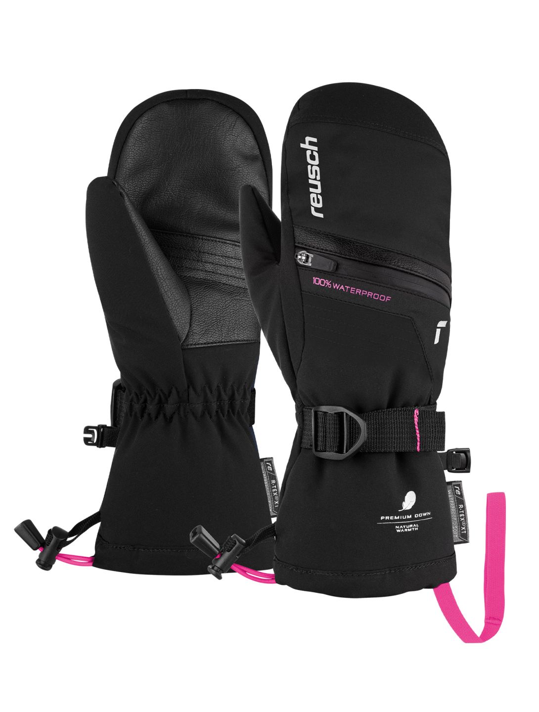 Reusch, Lando R-TEX® XT mittens kids Black / Pink Glo black, pink 