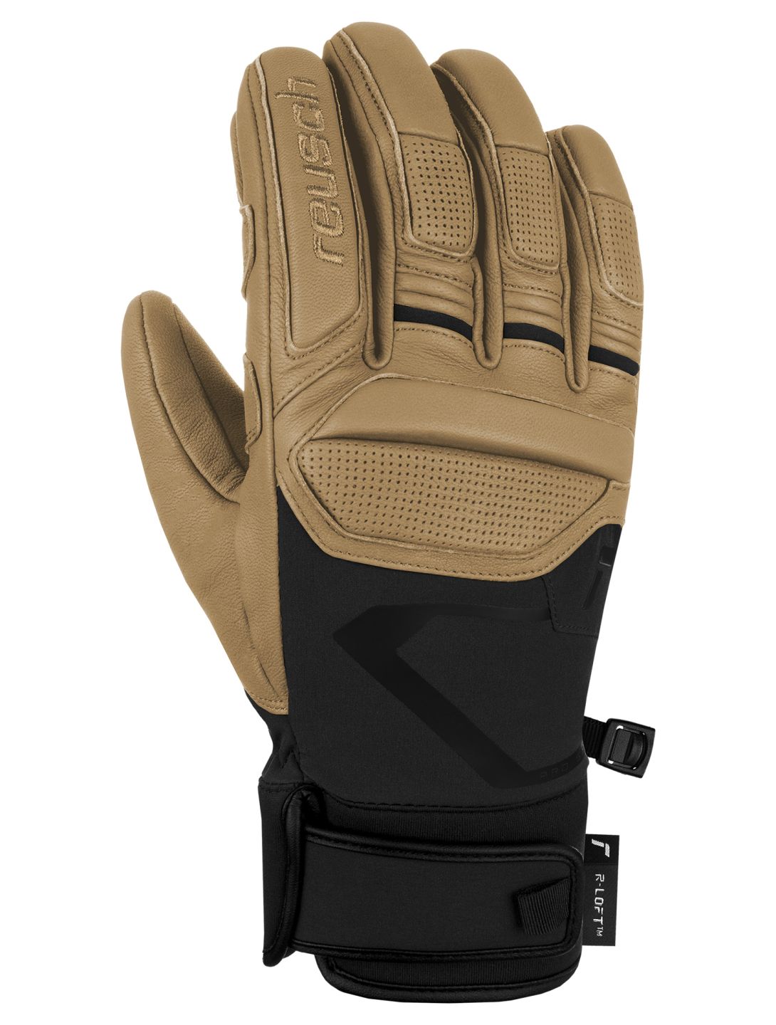 Reusch, Pro RC ski gloves men Black / Tan black, brown 