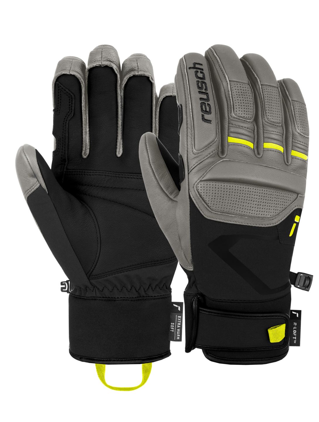 Reusch, Pro RC ski gloves men Steel Grey / Black black, grey 