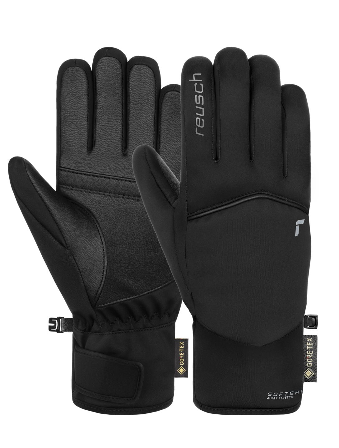 Reusch, Reusch Amira GORE-TEX ski gloves women Black / Silver black, Zilver 